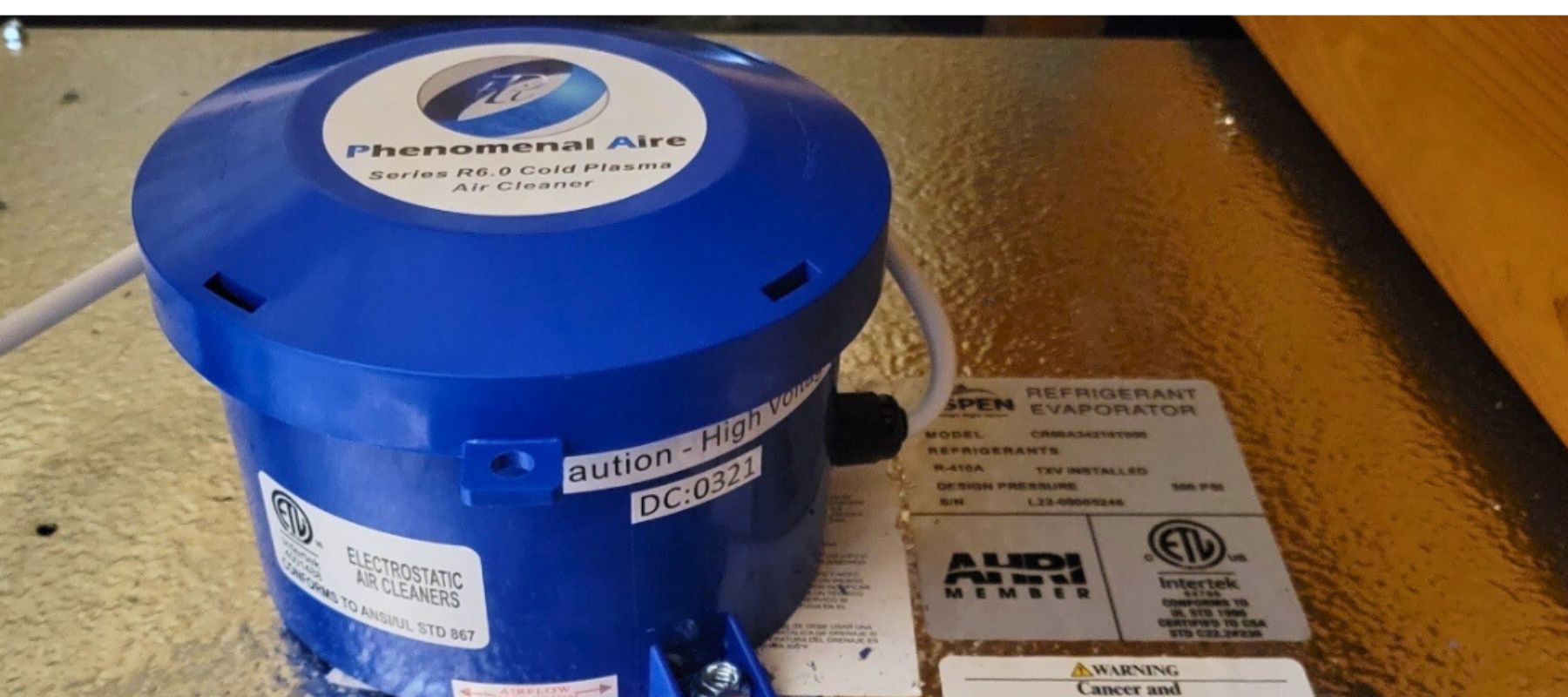 air cleaner installed in a home